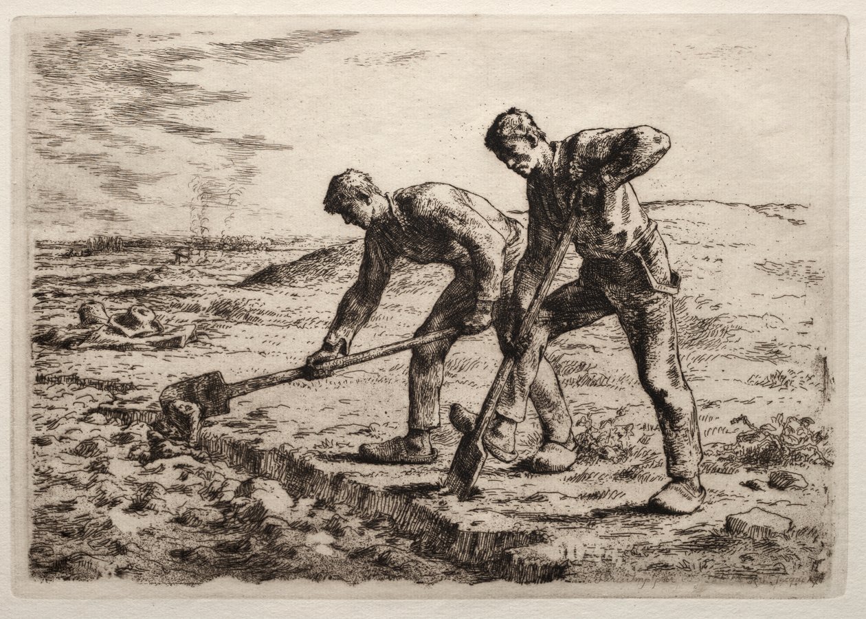 Les bêcheurs - Jean Francois Millet