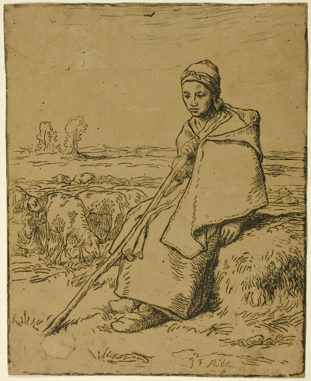 La bergère - Jean Francois Millet