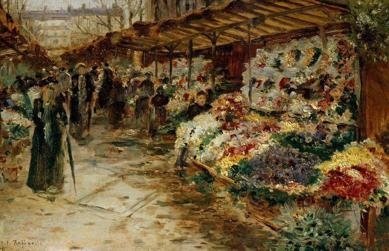 Marché aux fleurs, 1882 - Jean Francois Raffaelli