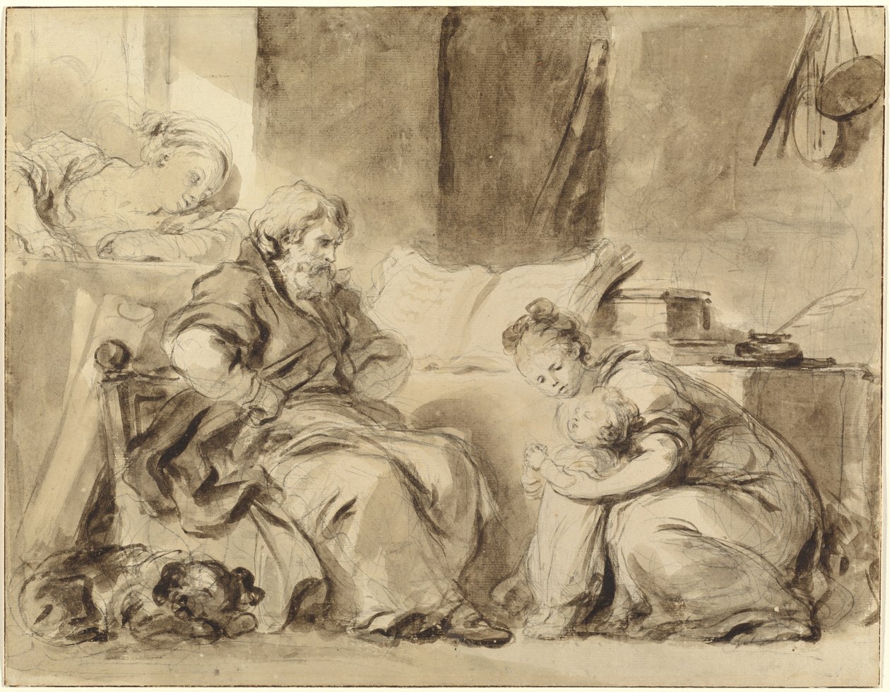 Une prière pour grand-papa - Jean Honore Fragonard
