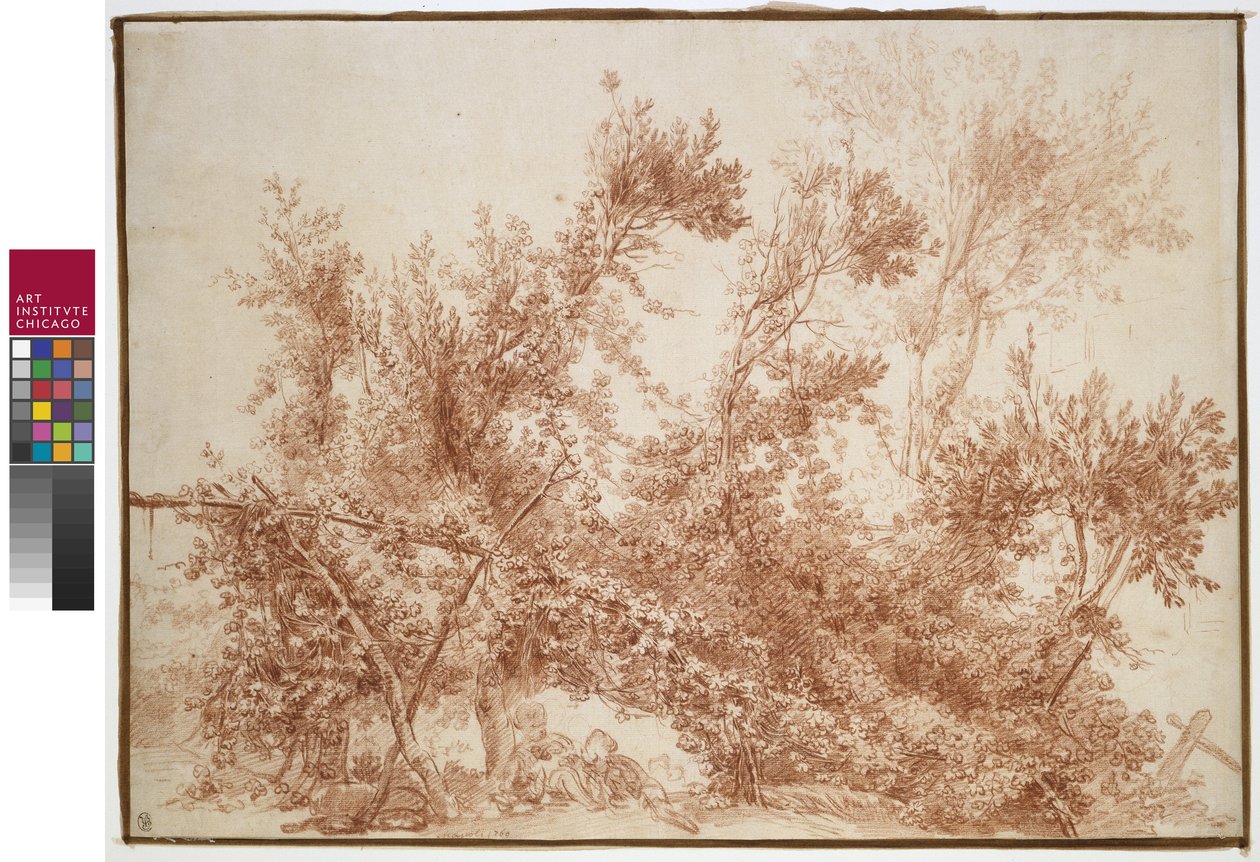 Arbor avec deux enfants - Jean Honore Fragonard