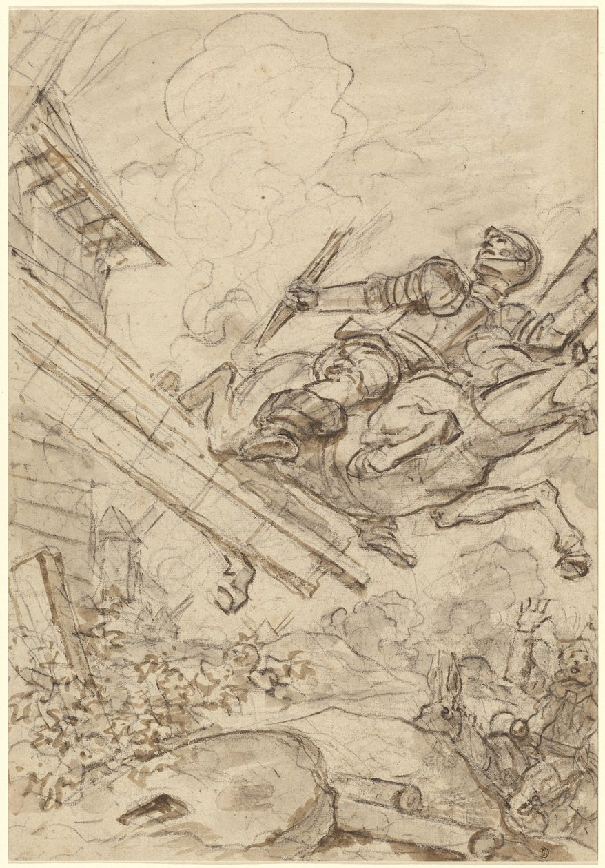 Don Quichotte attaquant le moulin à vent - Jean Honore Fragonard