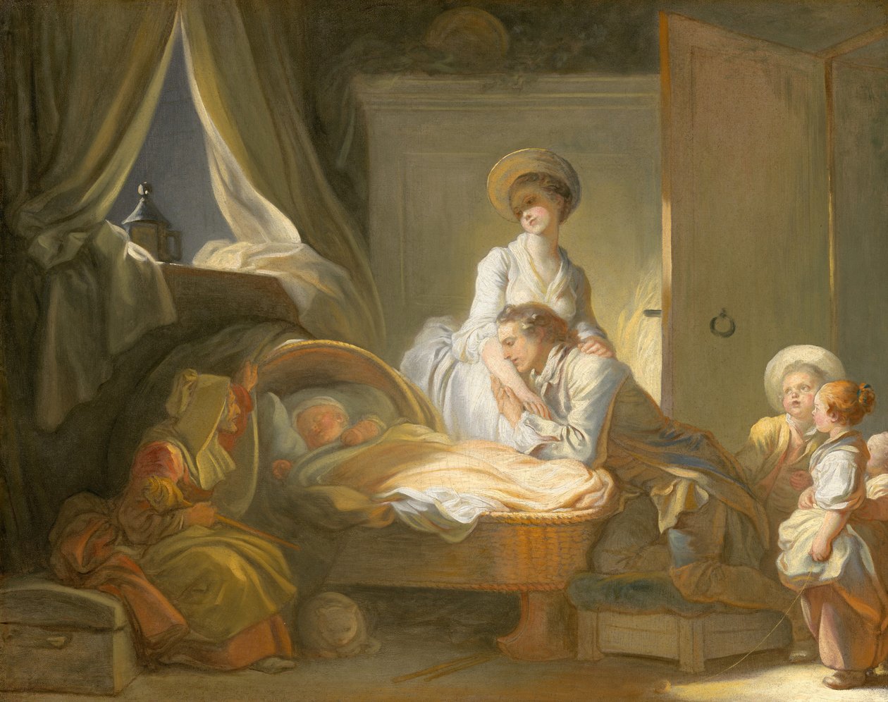 La visite à la crèche - Jean Honore Fragonard