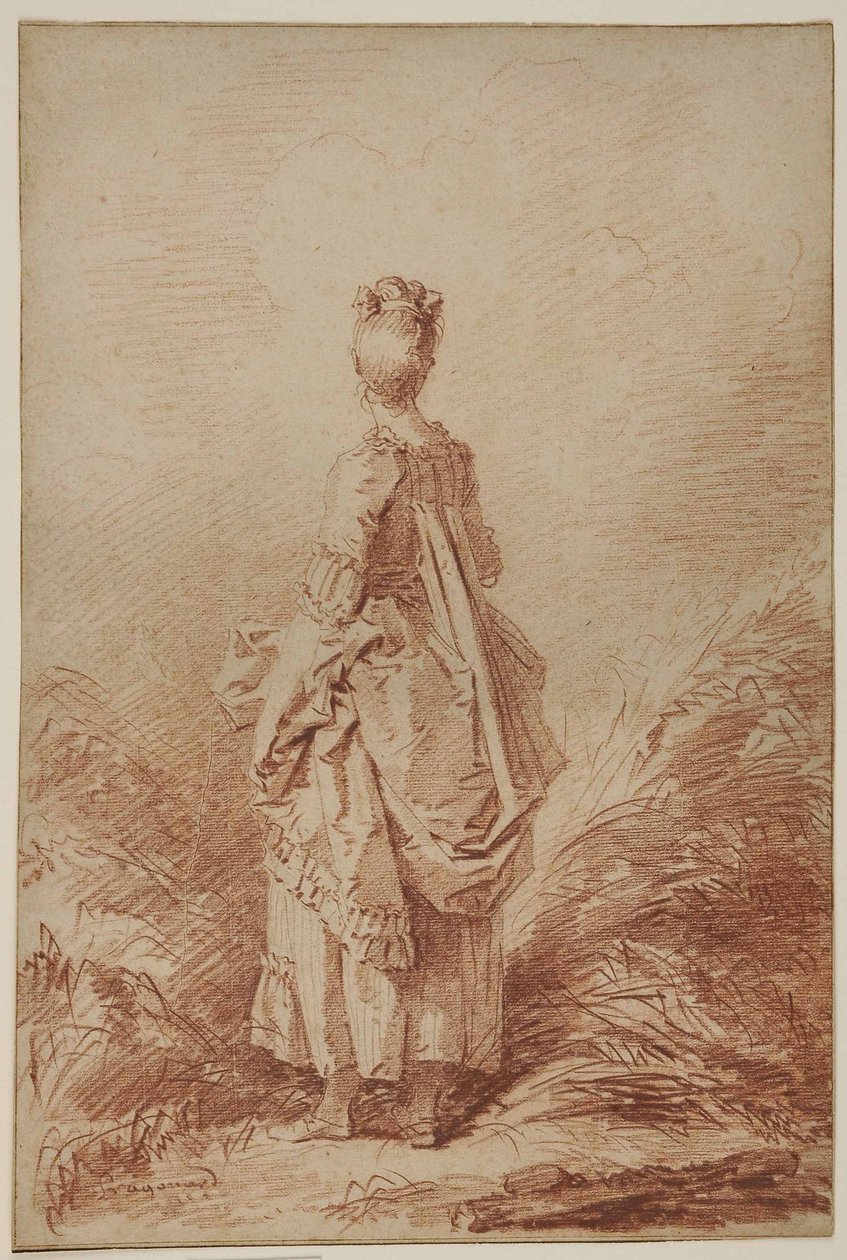 Jeune femme regardant en arrière - Jean Honore Fragonard