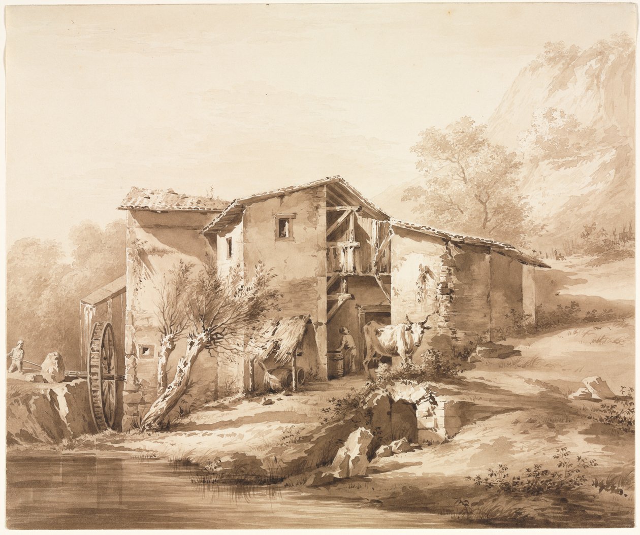 Paysage avec moulin à eau - Jean Jacques de Boissieu