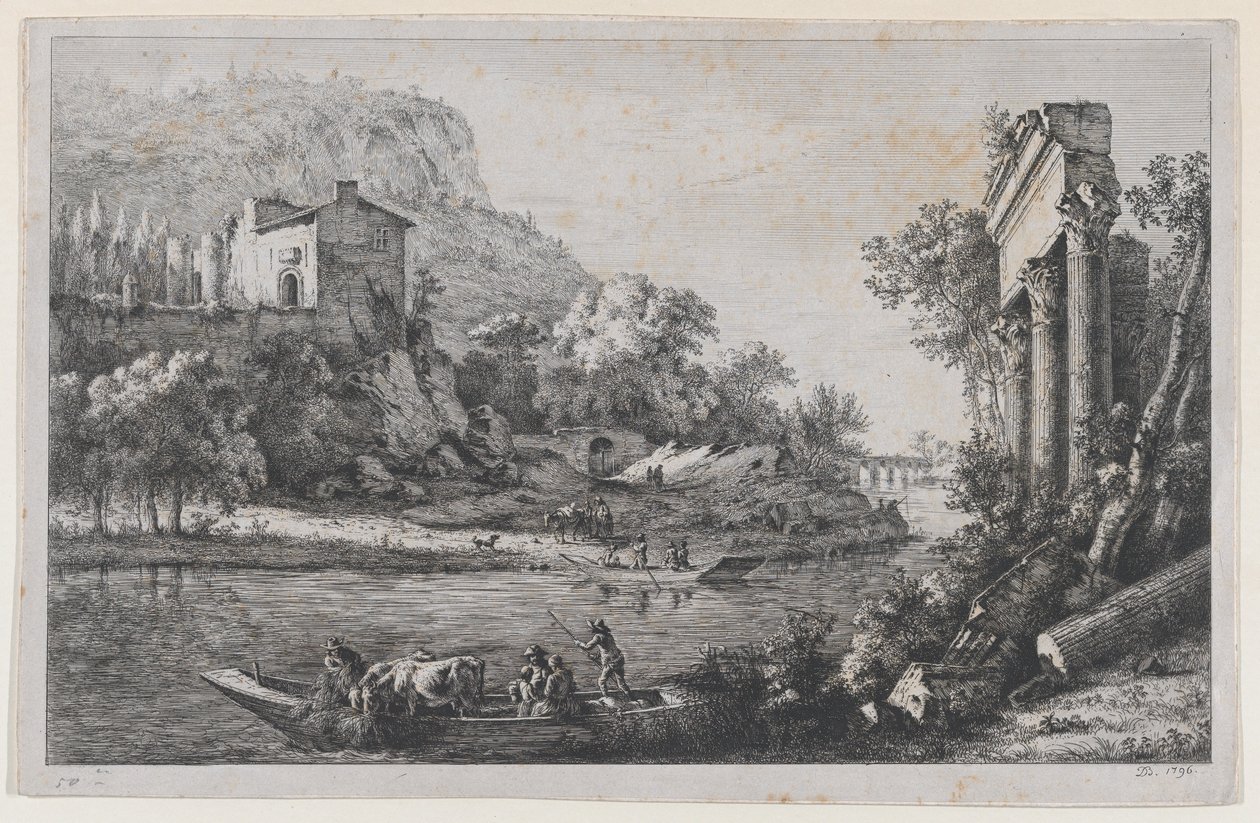 Traversée de la rivière, 1796 - Jean Jacques de Boissieu