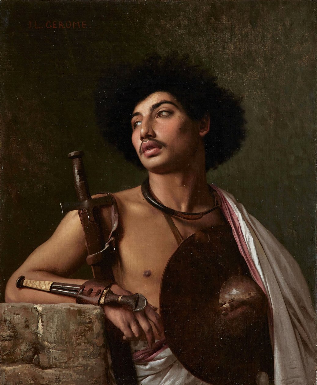 Un guerrier Bischari - Jean Leon Gerome