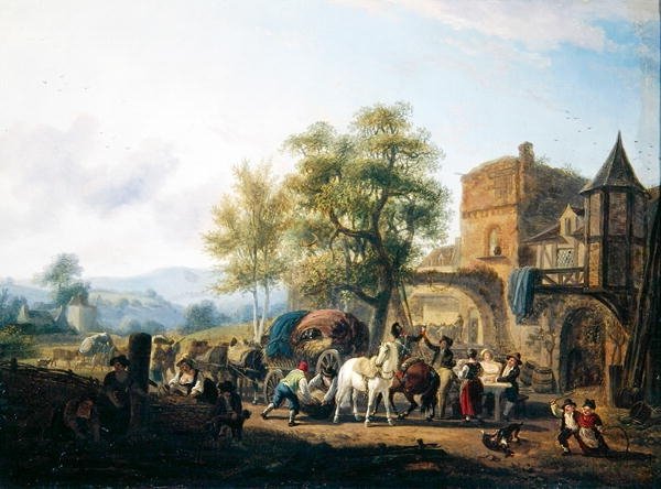 Repos devant une auberge - Jean Louis De Marne