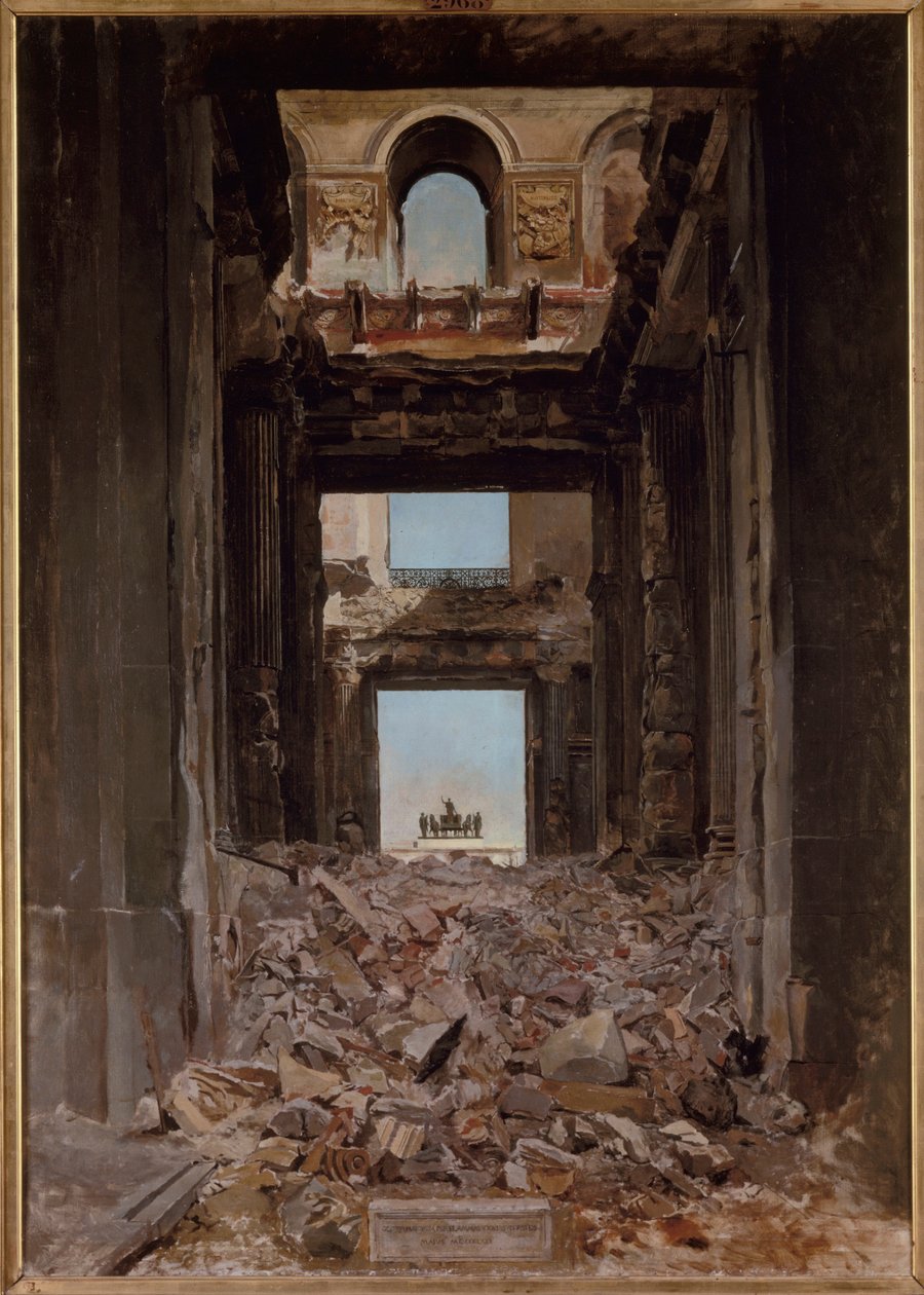 French: Ruines des Tuileries - Jean Louis Ernest Meissonier