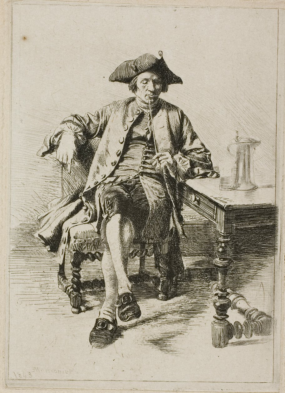 Le grand fumeur - Jean Louis Ernest Meissonier