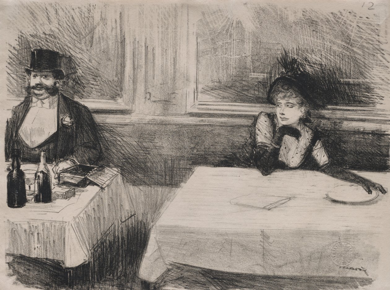 Au Restaurant - Jean Louis Forain