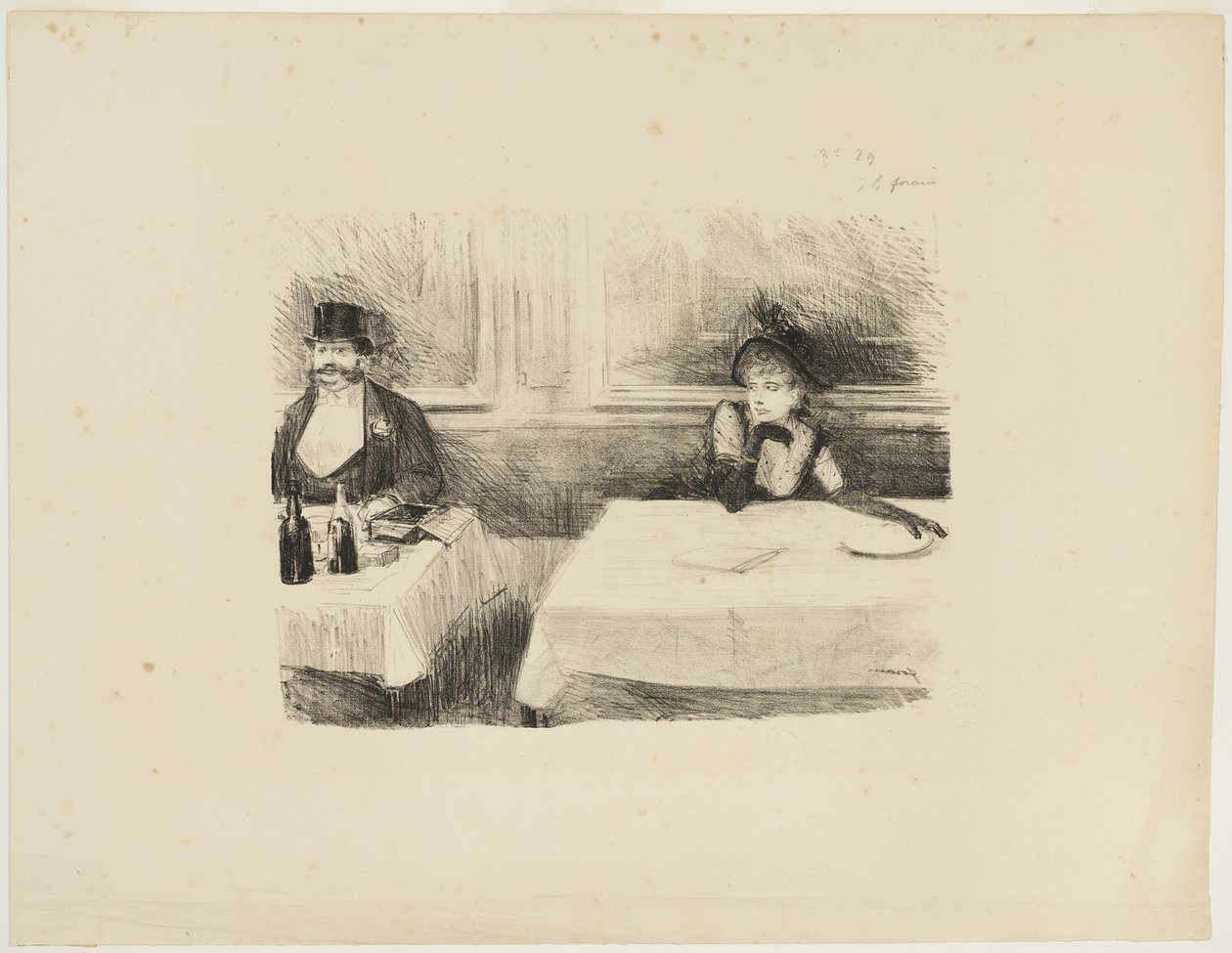 Au restaurant - Jean Louis Forain