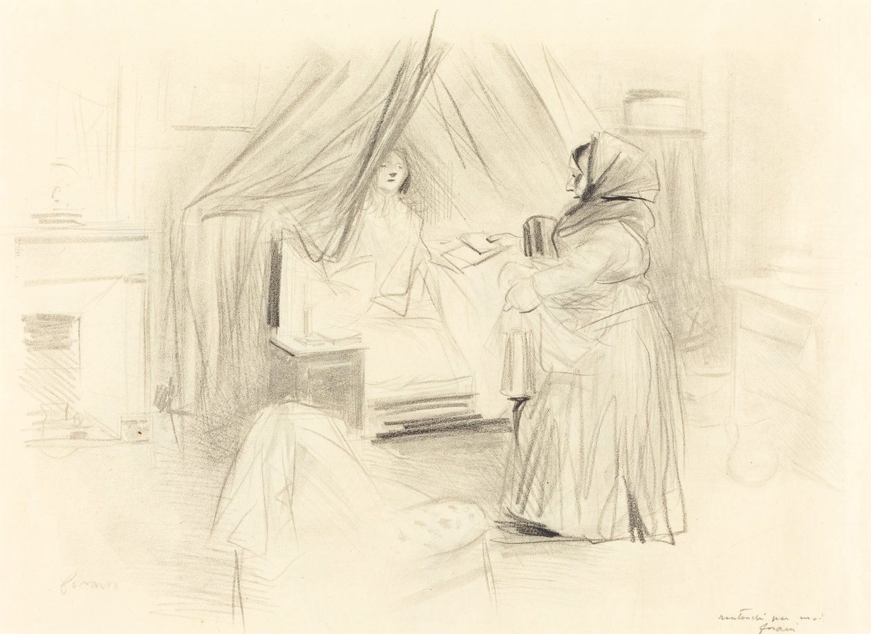 Petit déjeuner (plaque horizontale) - Jean Louis Forain