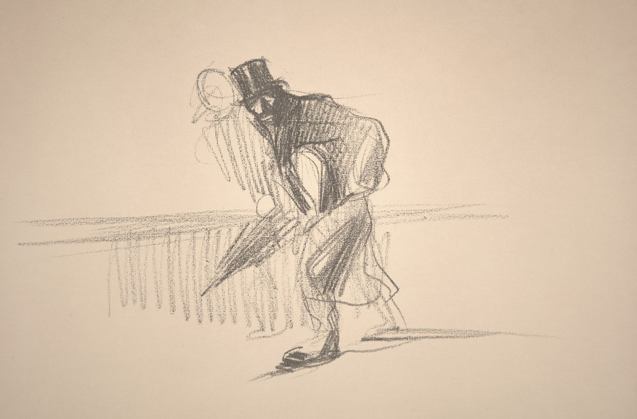 Homme avec parapluie - Jean Louis Forain