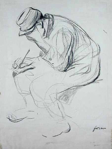 Soldat écrivant - Jean Louis Forain