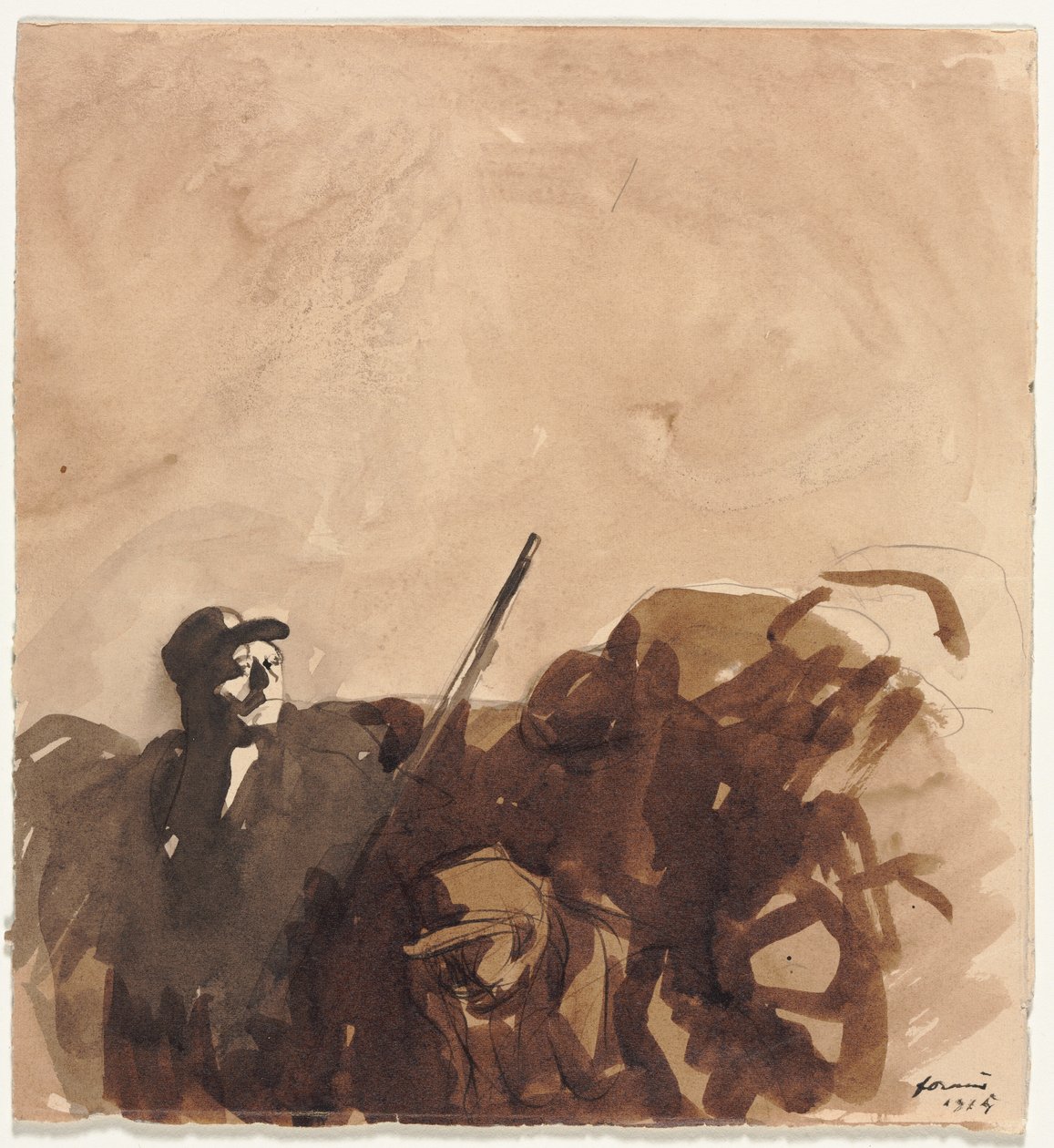 Soldat dans une Tranchée (recto) - Jean Louis Forain