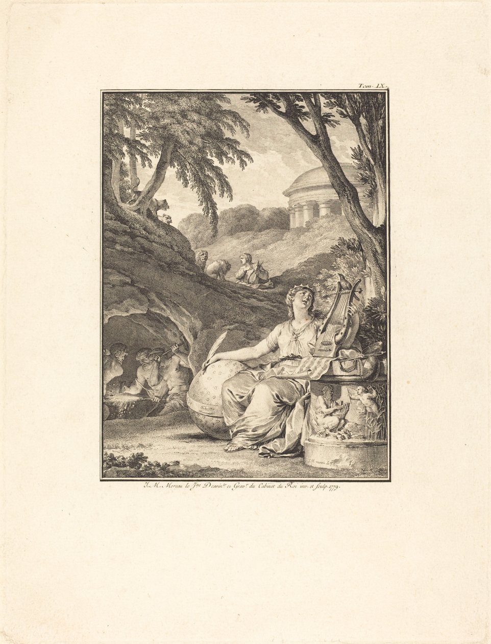 Frontispice: Dictionnaire de musique - Jean Michel Moreau