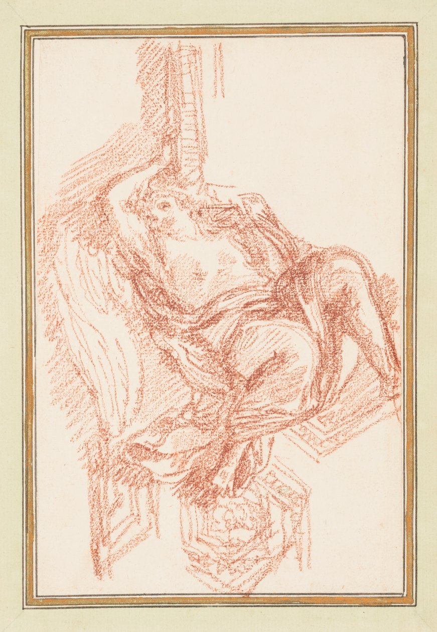 Détail de plafond avec figure masculine ailée - Jean Robert Ango