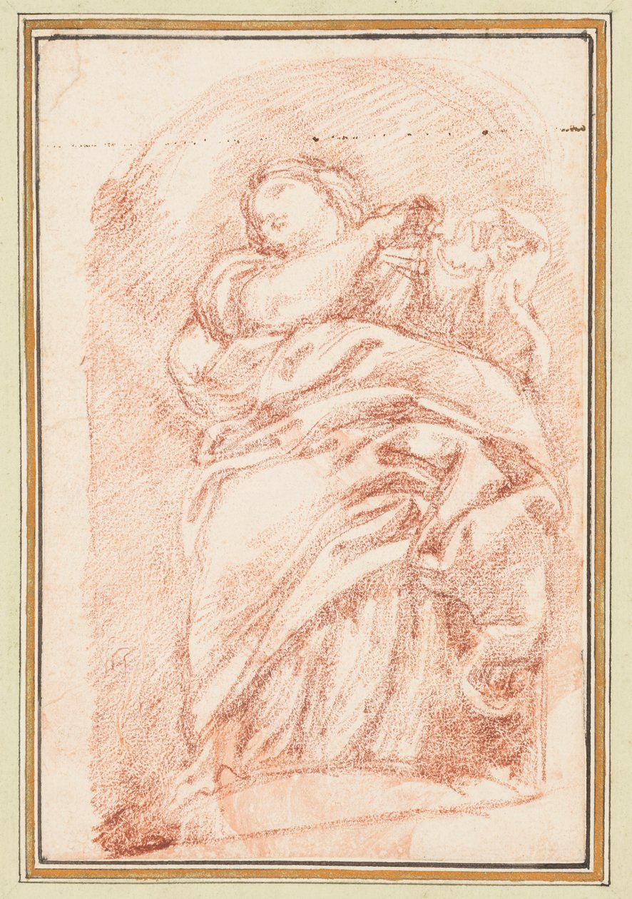 Figure féminine assise dans une niche - Jean Robert Ango