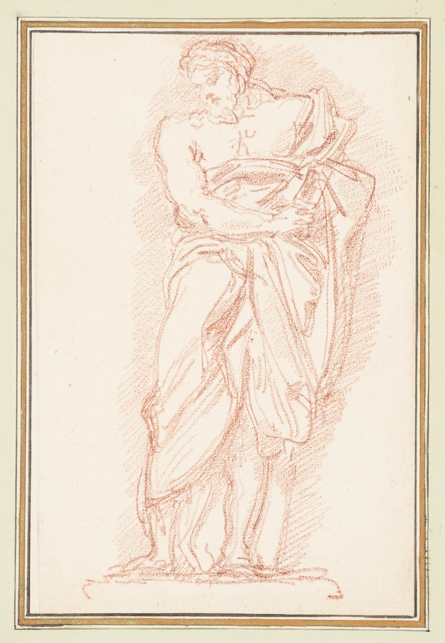 Figure masculine debout portant un himation - Jean Robert Ango