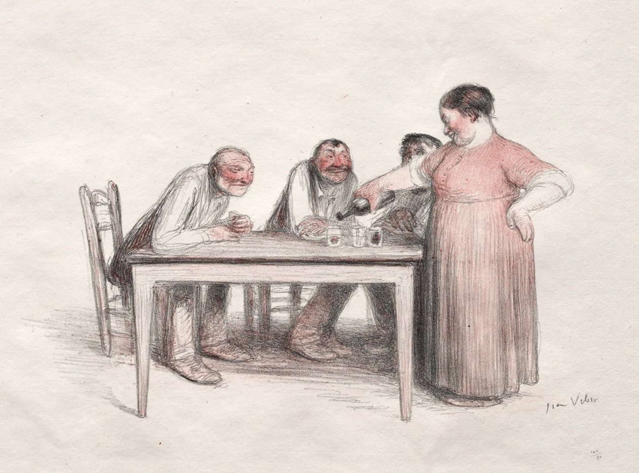 Le Verre de vin - Jean Veber