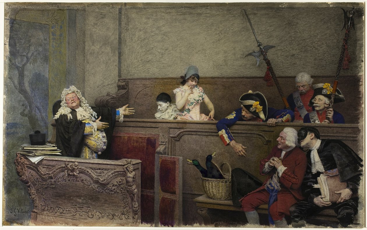 Le procès de Pierrot - Jehan Georges Vibert