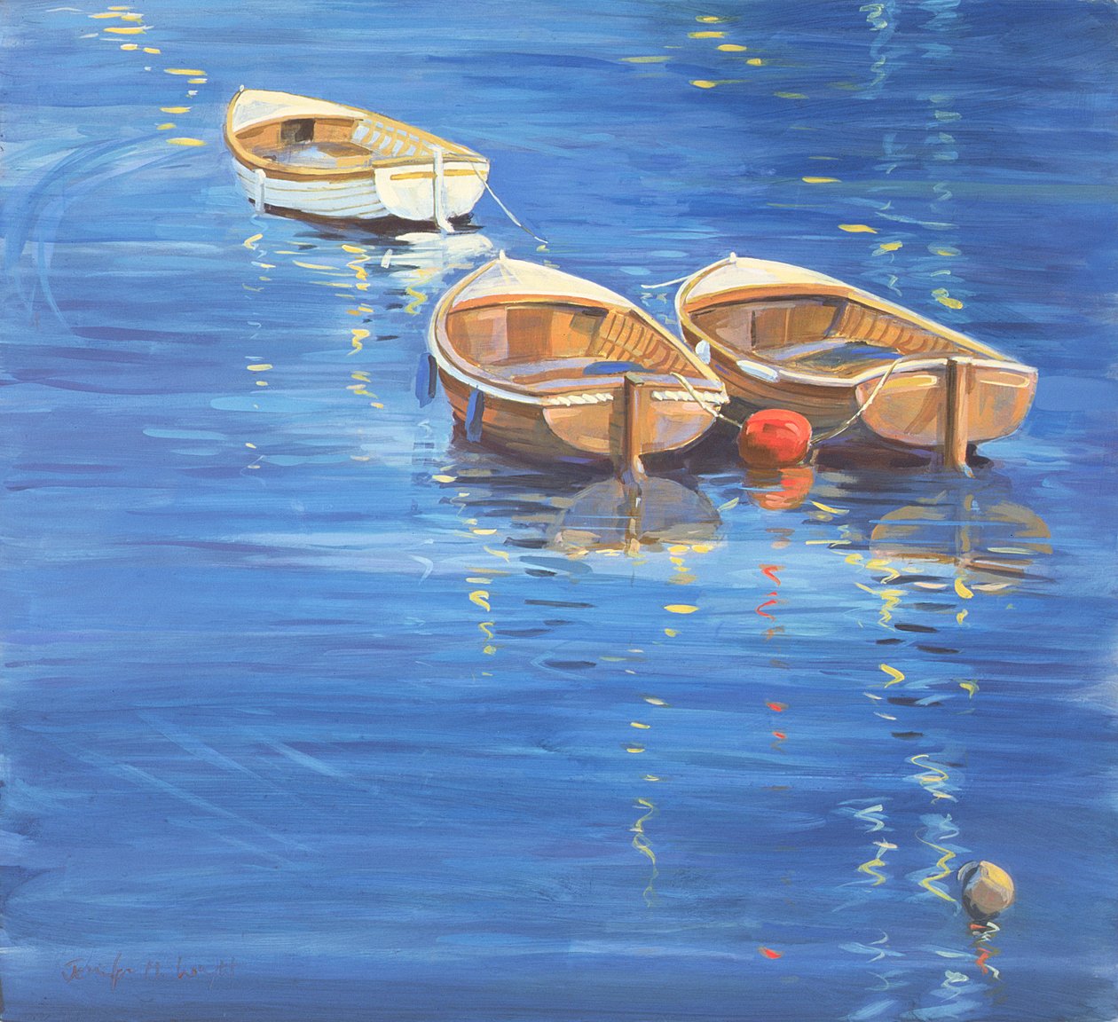 Dériveurs amarrés, 1998 - Jennifer Wright