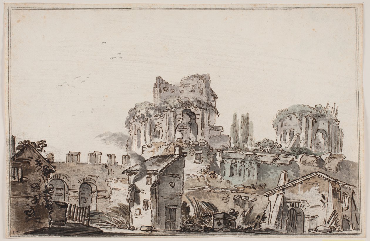 Vue avec ruines - Jens Petersen Lund