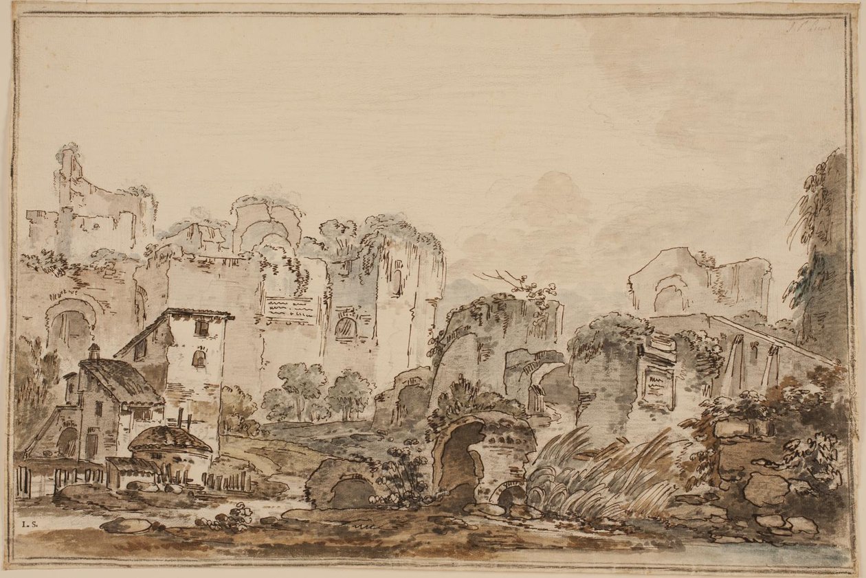 Vue avec ruines, Rome antique - Jens Petersen Lund