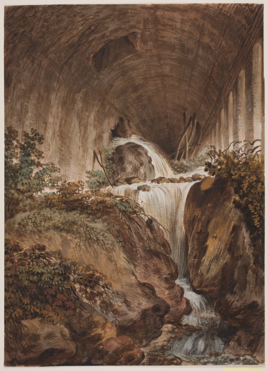 Cascade sous une voûte en pierre - Jens Petersen Lund