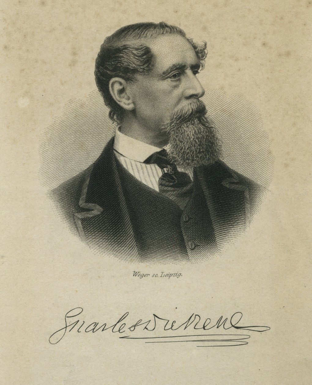Charles Dickens, gravé par Weger, c.1874 - Jeremiah Gurney