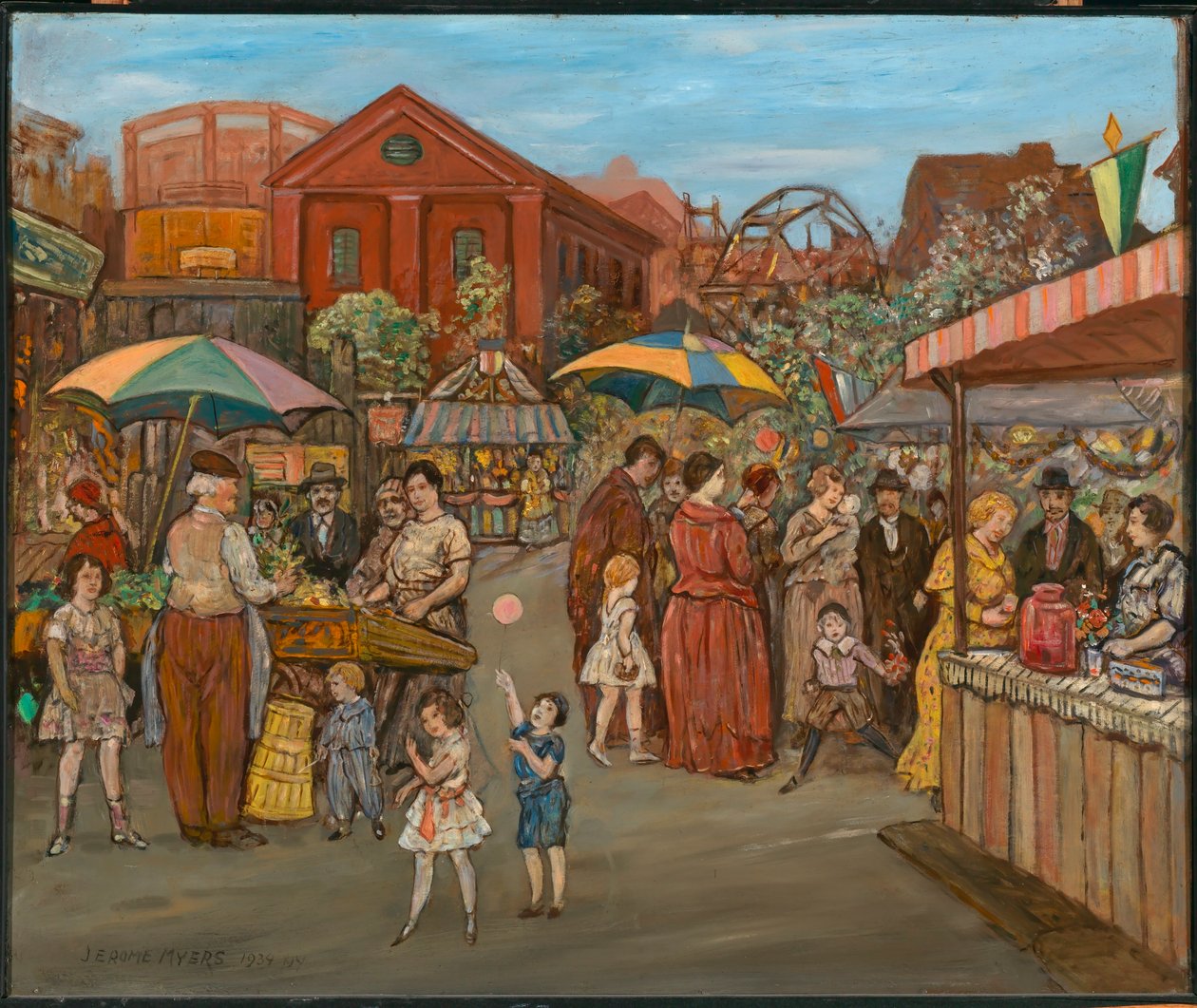 Les Italiens dans le parc Jefferson - Jerome Myers