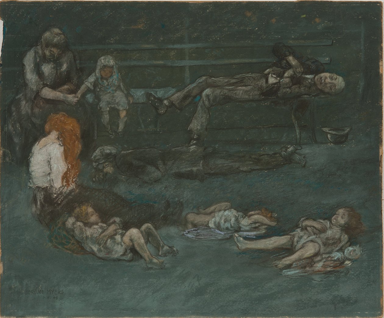Banc de parc la nuit - Jerome Myers