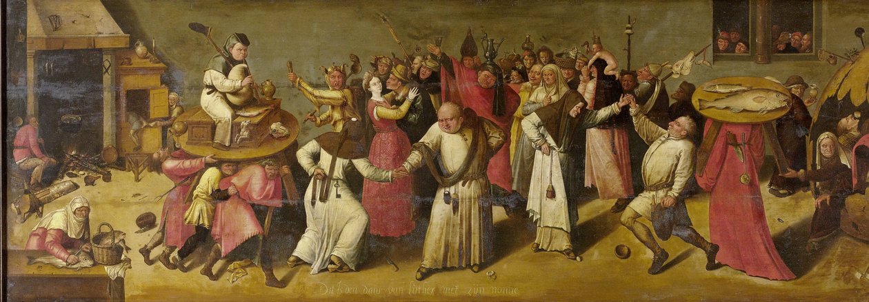 Bataille entre Carnaval et Carême - Jheronimus Bosch (manner of)