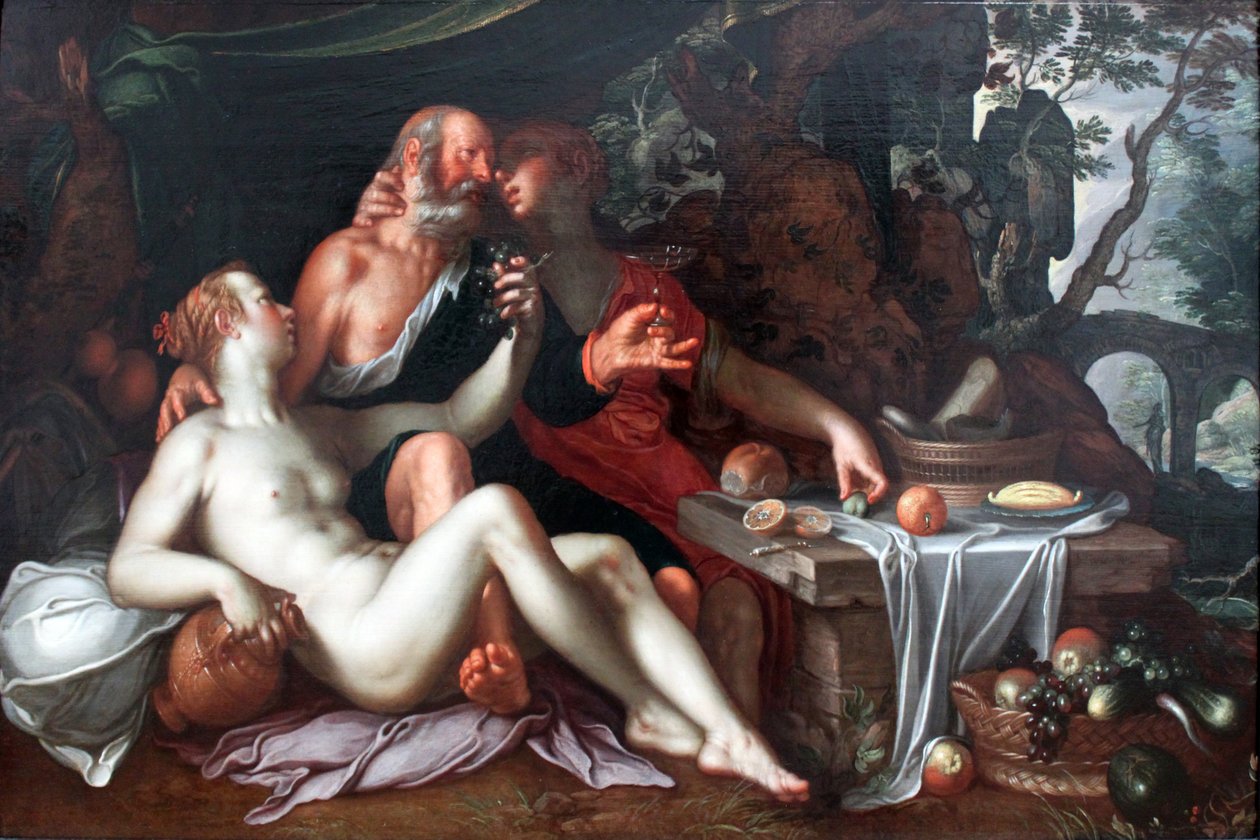 Loth et ses filles - Joachim Wtewael or Utewael