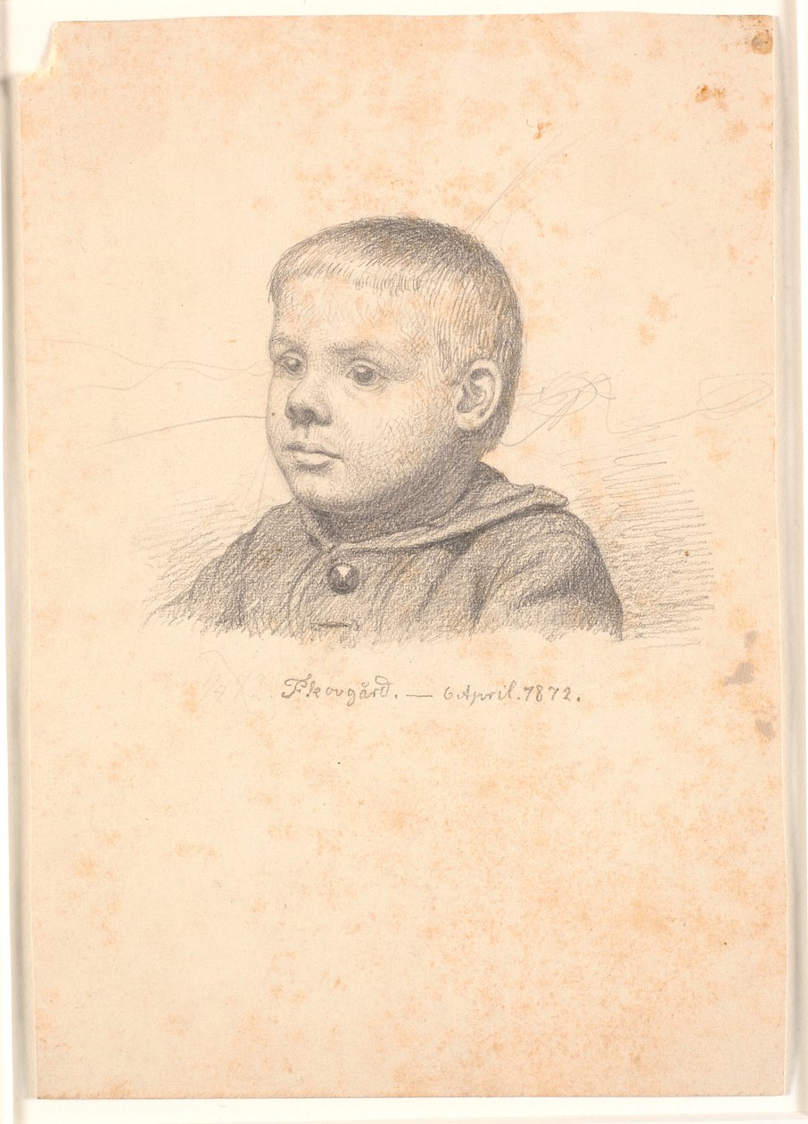 Portrait de garçon, profil 3/4 vers la gauche - Joakim Frederik Skovgaard