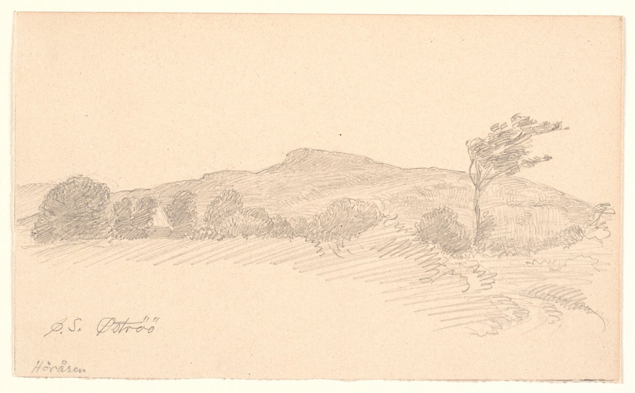 Paysage avec vue sur la crête de Höråsen. Öströö - Joakim Frederik Skovgaard