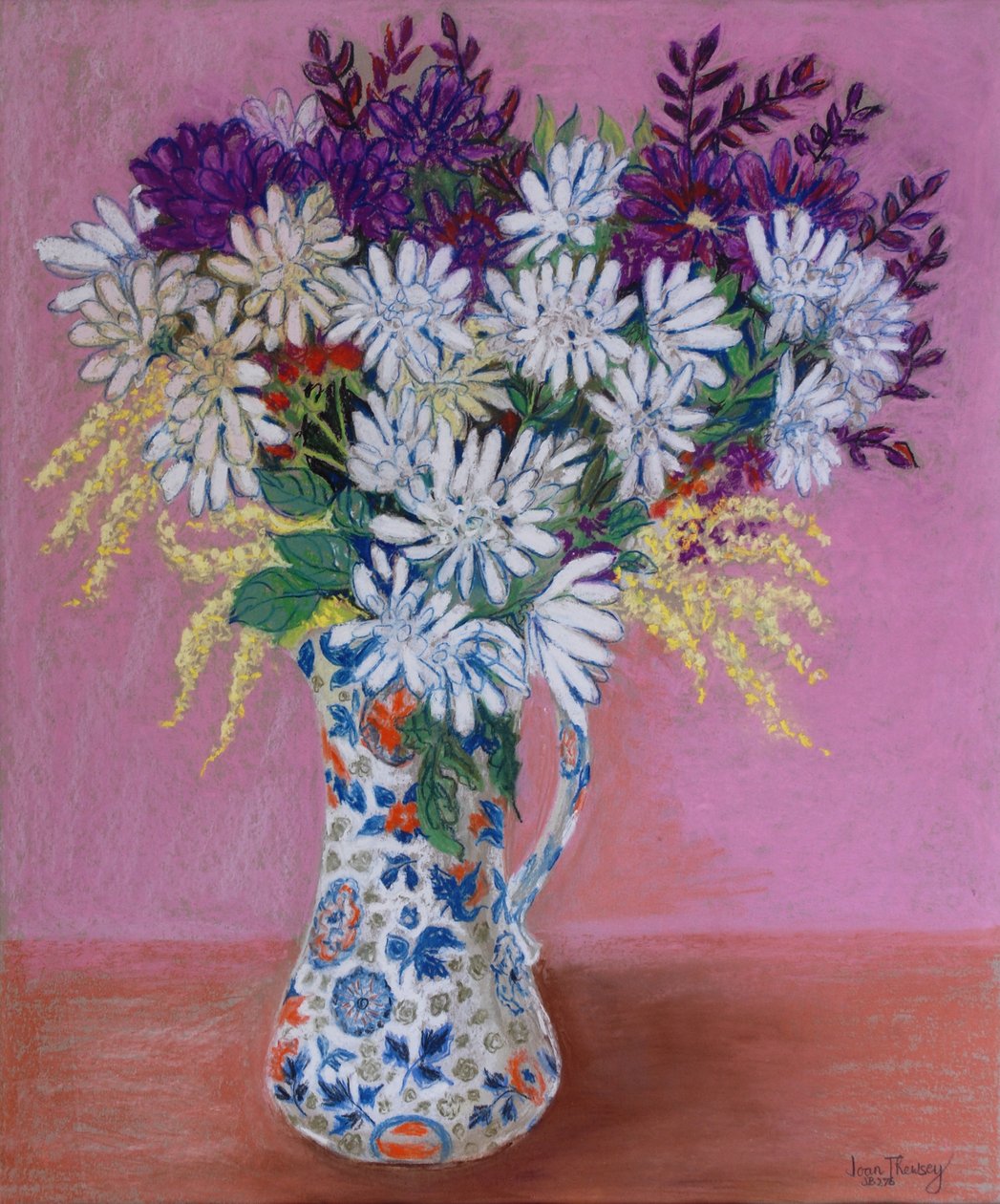 Chrysanthèmes dans un pot japonais - Joan Thewsey