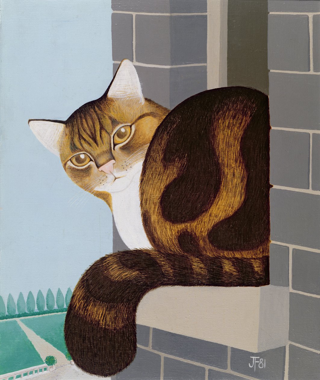 Chat sur un rebord de fenêtre - Joan Freestone