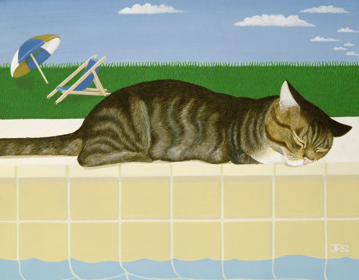 Chat tigré près d