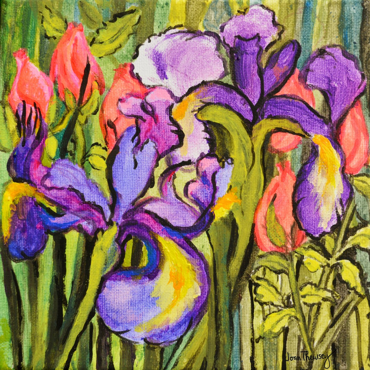 Iris et roses, 2017 - Joan Thewsey