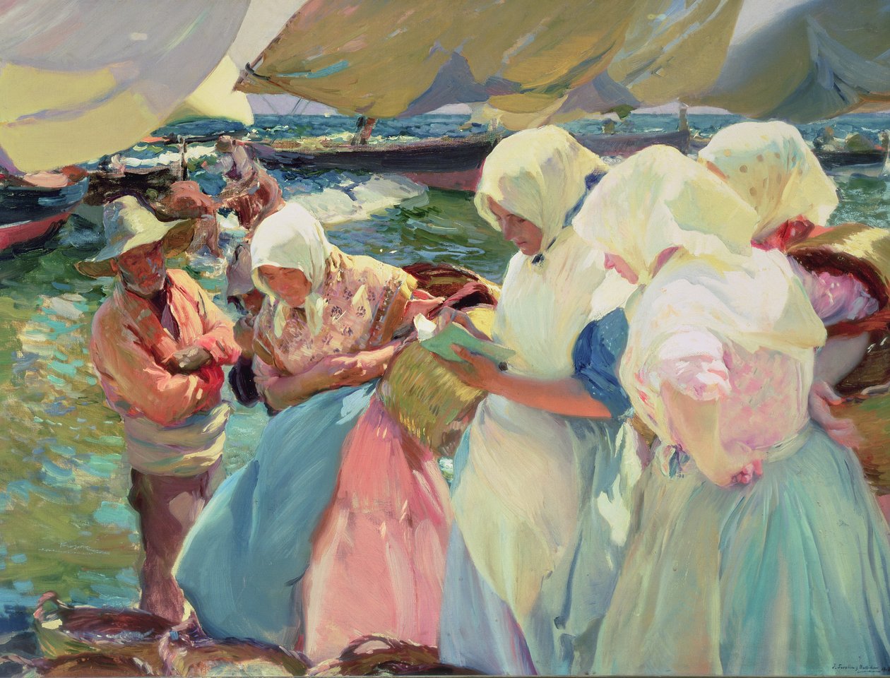Pêcheuses sur la Plage - Joaquin Sorolla y Bastida