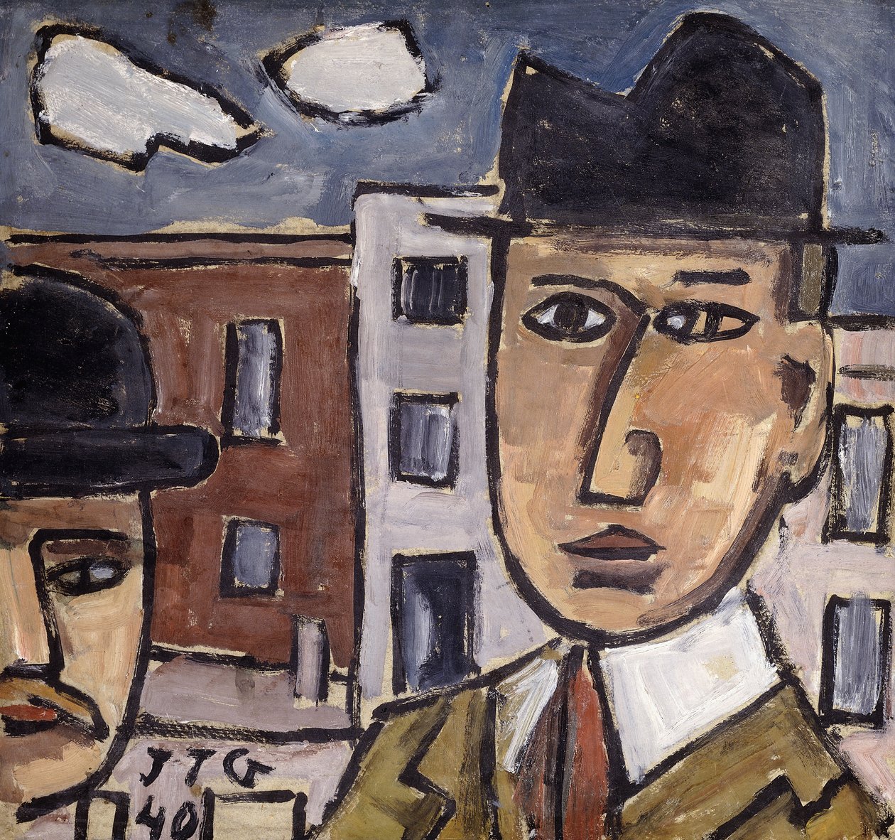 Homme avec chapeau; Hombre con Sombrero - Joaquín Torres García