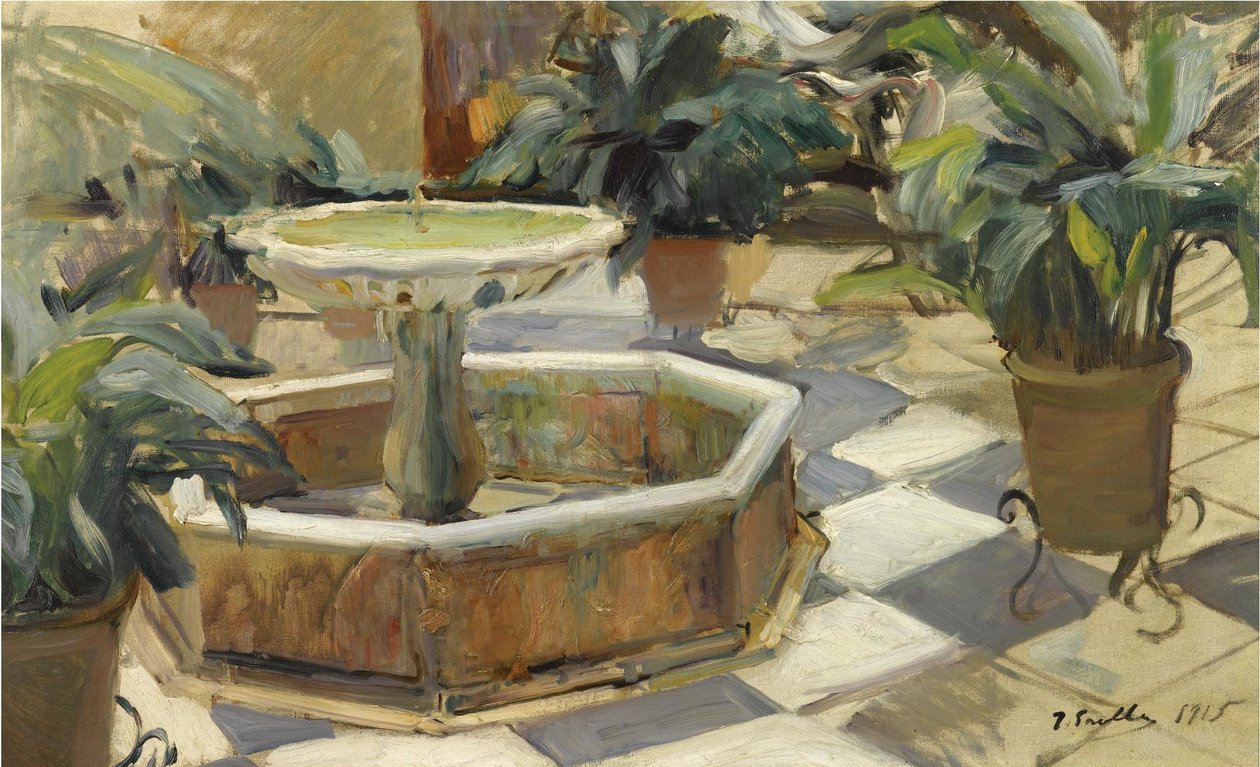 Fontaine dans une cour sévillane - Joaquín Sorolla