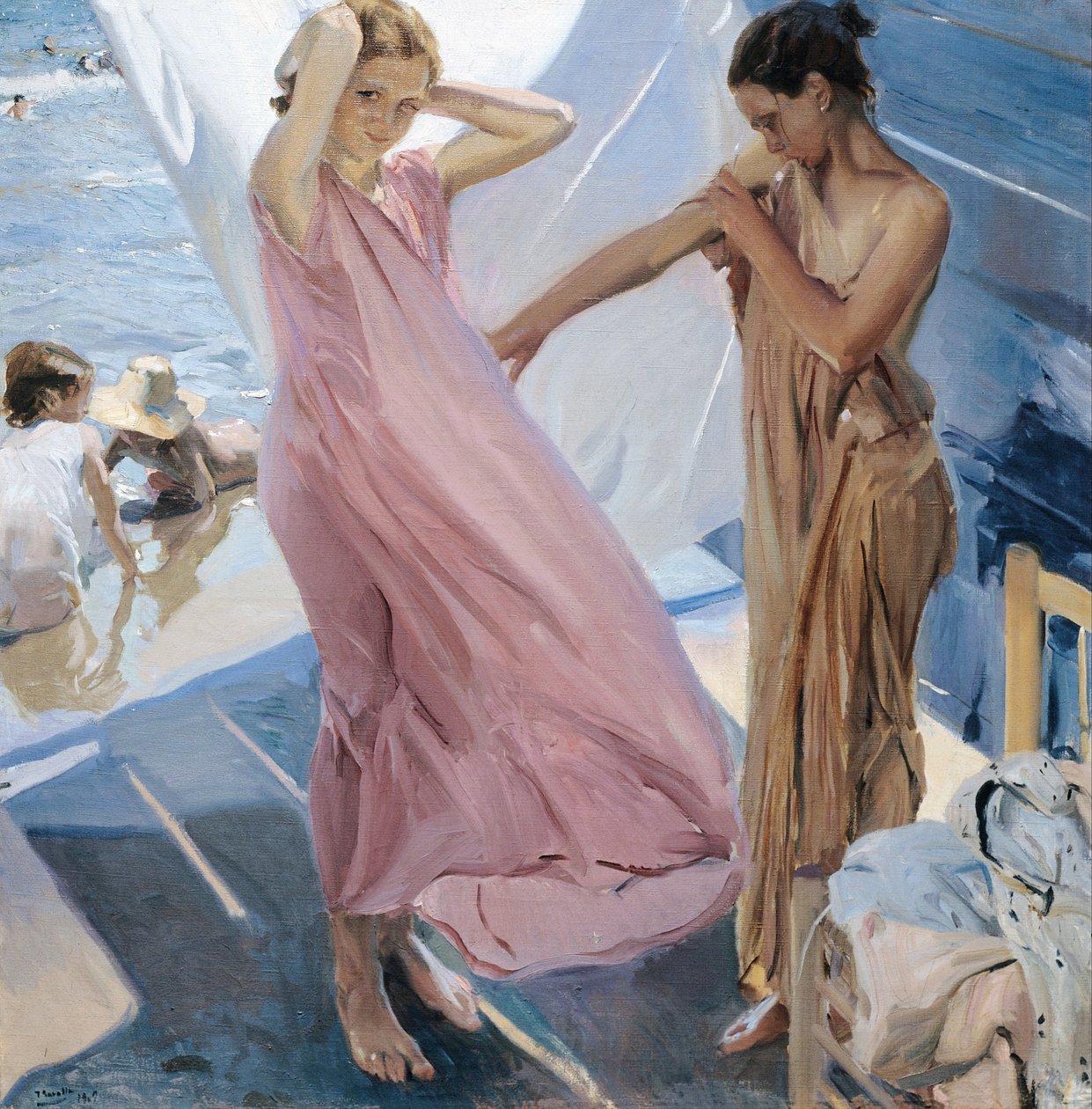 Après le bain - Joaquín Sorolla