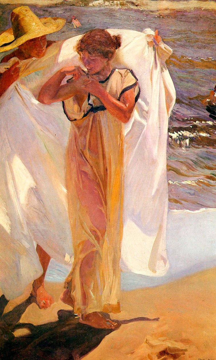 Après le bain, 1908 - Joaquín Sorolla