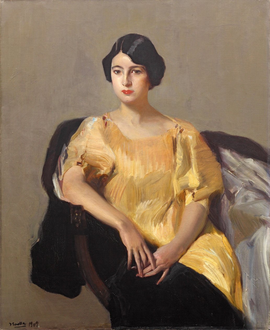 Elena en robe jaune, 1909 - Joaquín Sorolla