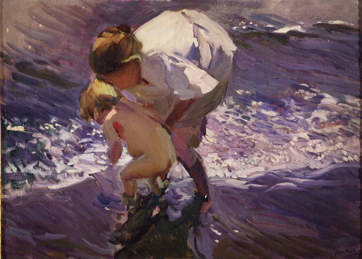 Sur la plage - Joaquín Sorolla