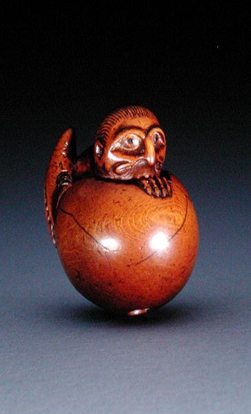 Netsuke représentant tengu no tamago, vers 1770-90 - Jobun