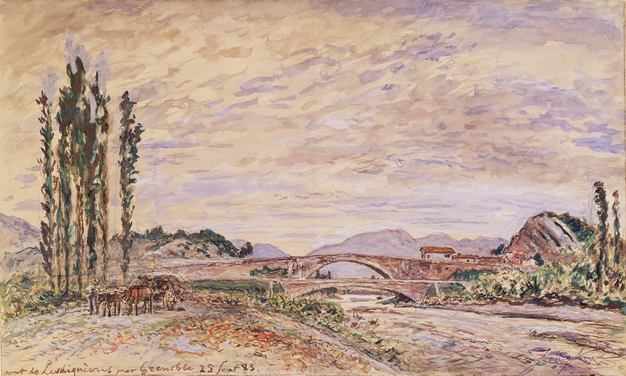 Le pont de Lesdiguières, près de Grenoble, 1883 - Johan Barthold Jongkind